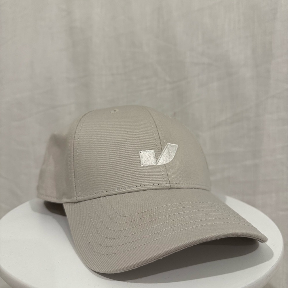 Beige Baseball Cap with Logo